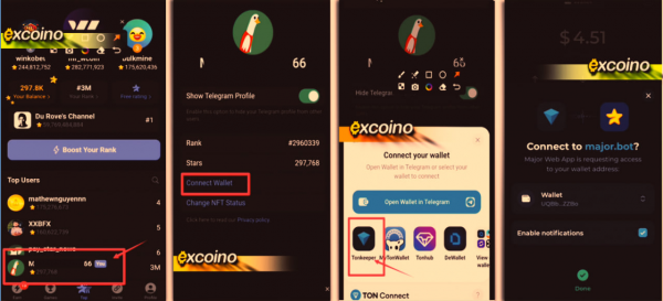 میجر انتقال توکنها به کیف پول