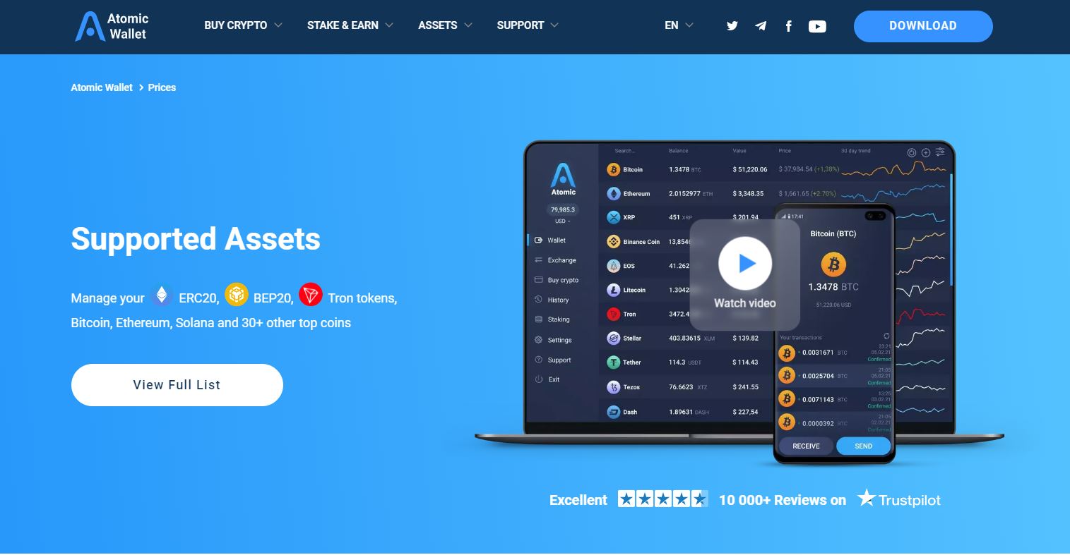 داراییها در اتمیک والت
atomic wallet
کیف پول اتمیک