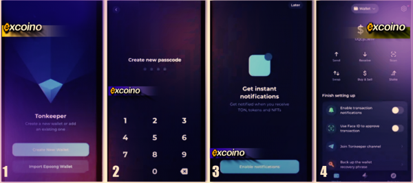 ایجاد کیف پول و دریافت عبارت بازیابی